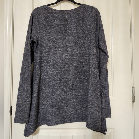 Lululemon Rehearsal Long Sleeve Heathered Black Swan Size 10 - Picture 6 of 13